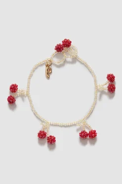 Armbånd - Beaded Bright Cherry