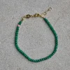 Armbånd - Tan Line Green Jade