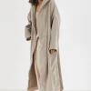 Badekåpe - Hooded Bathrobe Terry Dried Linen