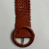 Belte - Wrapped Leather Circle Buckle Tan