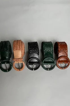 Belte - Wrapped Leather Circle Buckle Tan
