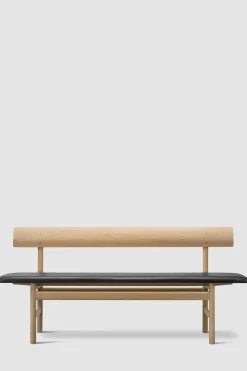 Benk - BM Bench 3171 Såpet Eik / 98 Sort Lær