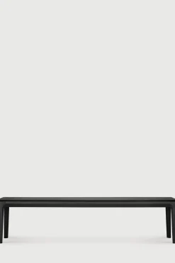 Benk - Bok Oak 186xh46cm Black