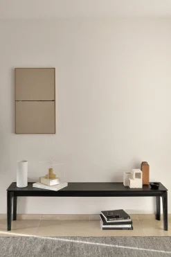 Benk - Bok Oak 166xh46cm Black