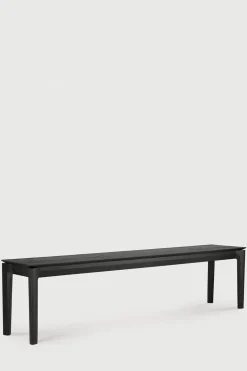 Benk - Bok Oak 186xh46cm Black