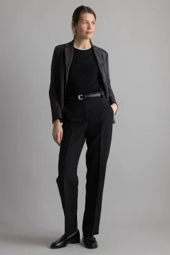 Blazer - Stand Up Collar Linen Honeycomb