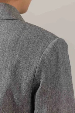 Blazer - Twill Double Breasted Stone Grey