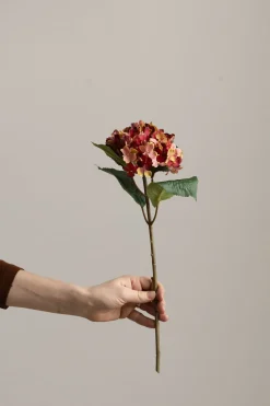 Blomst - Hortensia H40cm Rød