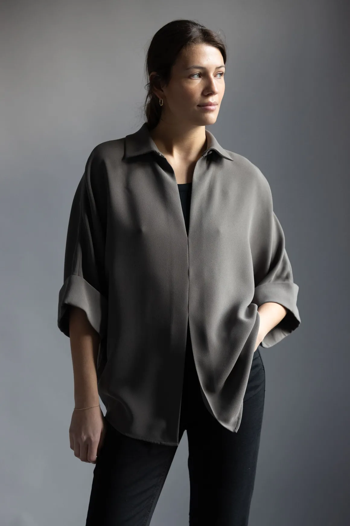 Bluse - Bailee Dark Moss