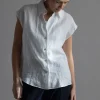 Bluse - Cap SLV Button Down