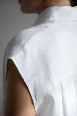 Bluse - Cap SLV Button Down