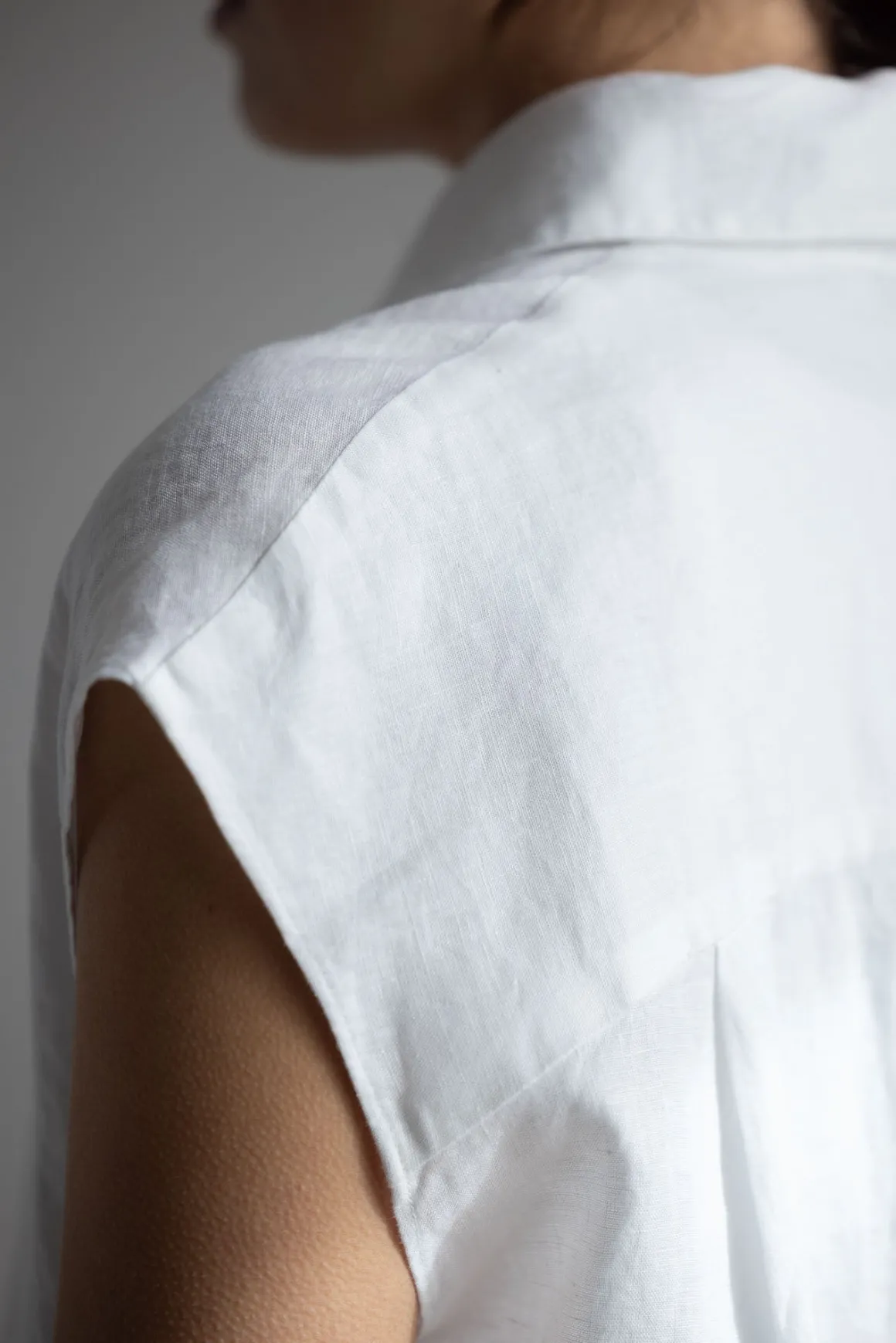 Bluse - Cap SLV Button Down