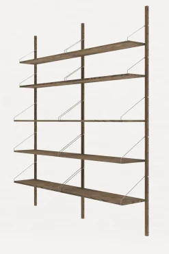 Bokhylle - Library Dark Oak H1852 Double