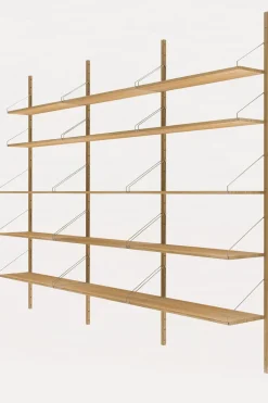 Bokhylle - Library Natural Oak H1852 Triple Set
