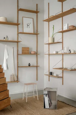 Bokhylle - Library Natural Oak H1852 Double