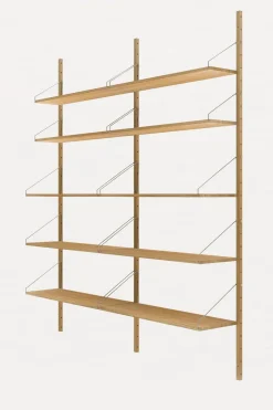 Bokhylle - Library Natural Oak H1852 Double