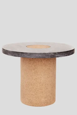 Bord - Sintra h42cm dia60cm Black Marble/Cork