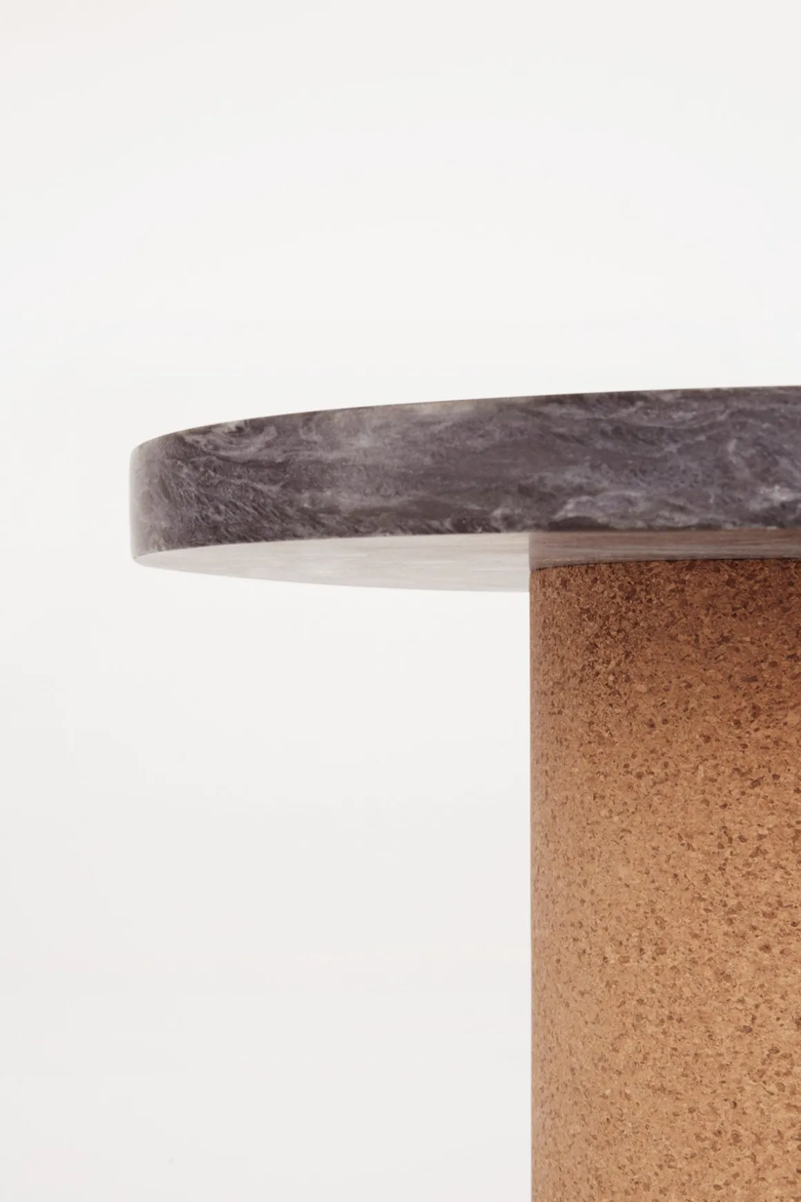 Bord - Sintra h42cm dia60cm Black Marble/Cork