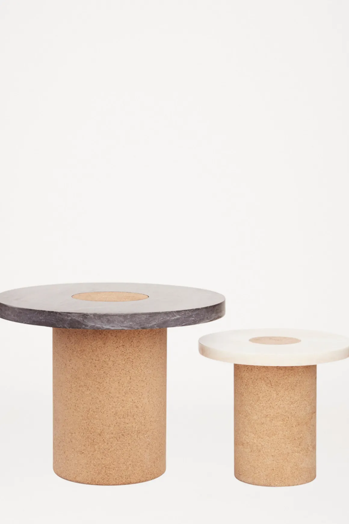 Bord - Sintra h42cm dia60cm Black Marble/Cork