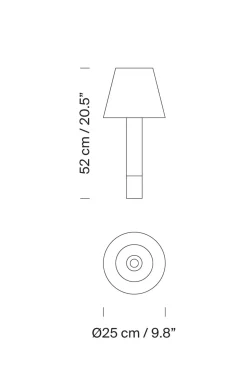 Bordlampe - Básica M1 H52cm