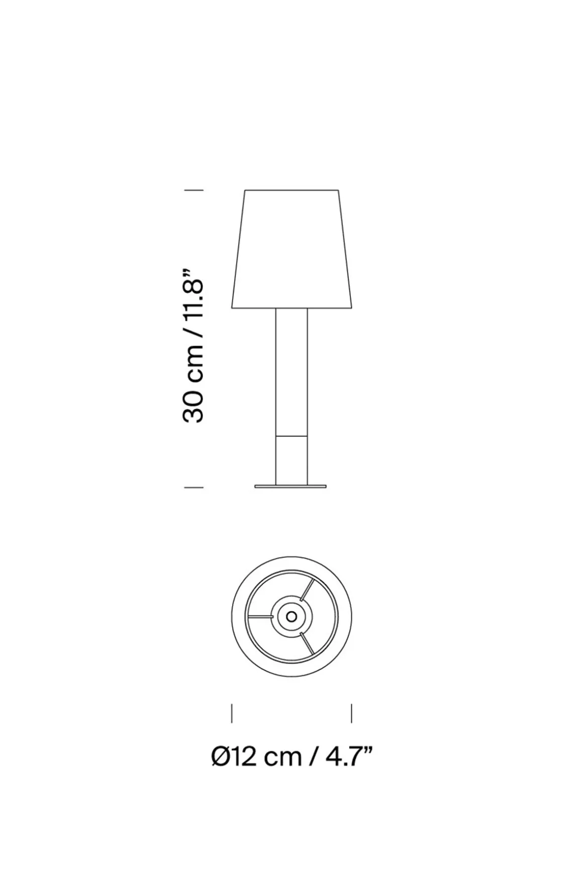 Bordlampe - Básica Minima H30cm