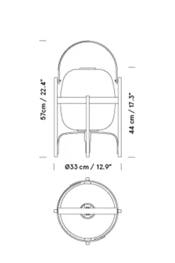 Bordlampe - Cesta Cherry wood structure