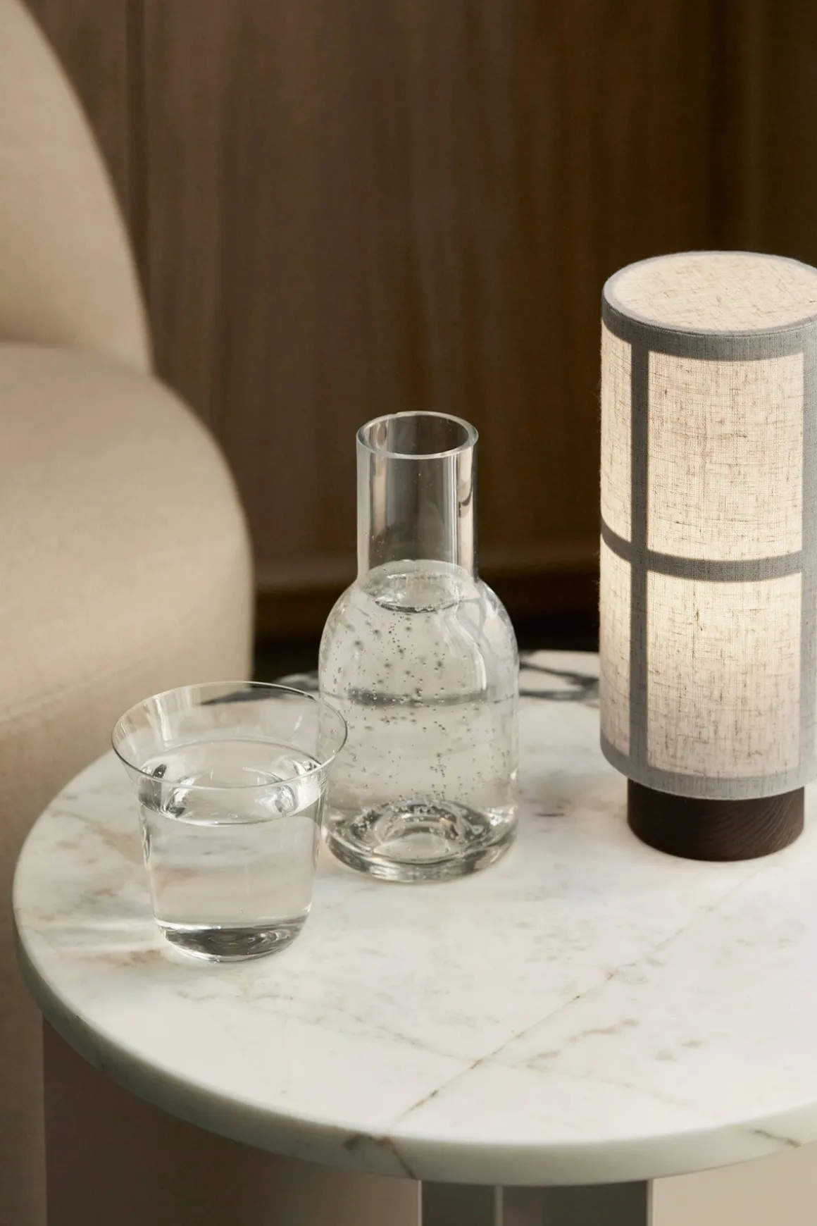 Bordlampe - Hashira Portable Stained Oak Raw