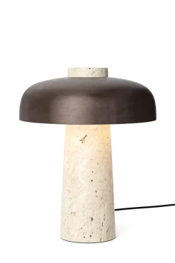 Bordlampe - Reverse Travertine Bronzed Brass