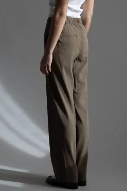 Bukse - High Rise Pull On Linen Pant