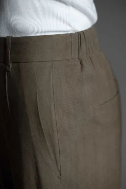 Bukse - High Rise Pull On Linen Pant