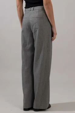 Bukse - High Waist Twill Stone Grey
