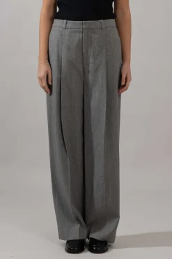 Bukse - High Waist Twill Stone Grey