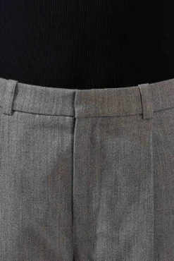 Bukse - High Waist Twill Stone Grey