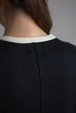 Cardigan - Classic Merino Cardigan Black Cream