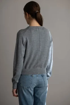 Cardigan - Classic Merino Cardigan Gray Melange