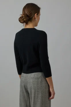 Cardigan - Pearl Button Black