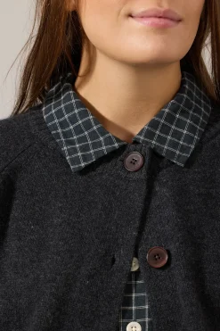 Cardigan - Raglan Charcoal