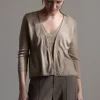Cardigan - Ribbed Waist Single Button