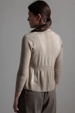Cardigan - Ribbed Waist Single Button