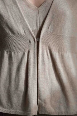 Cardigan - Ribbed Waist Single Button