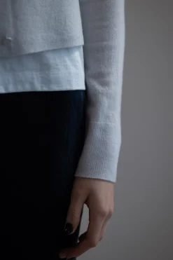 Cardigan - Tipped Half Moon