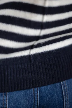 Cardigan - Toulouse Cardigan Tee Navy Snowflake Stripe