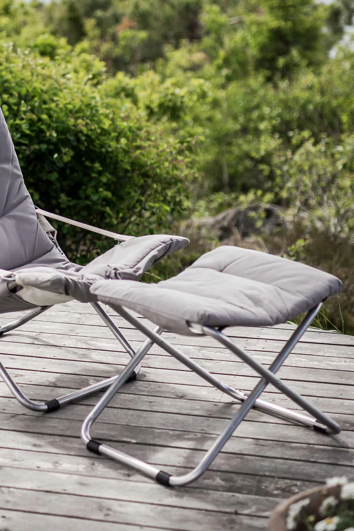 Fotskammel - Chico Soft m/Pute Lys Grå