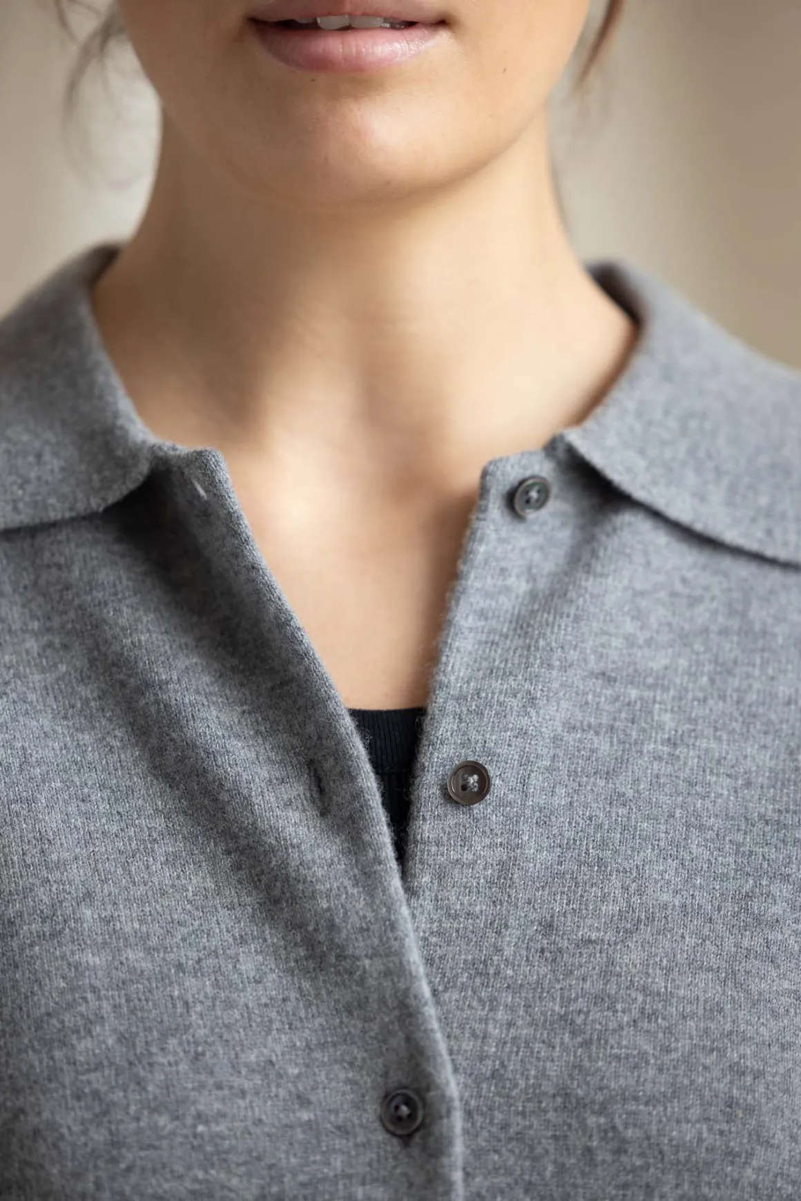 Genser - Monterey Button Down Polo Gray Melange