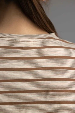 Genser - Stripe Crew Neck Tee Ecru/Partridge
