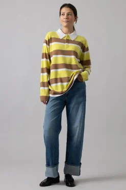 Genser - Striped Rugby Lemon/Almond
