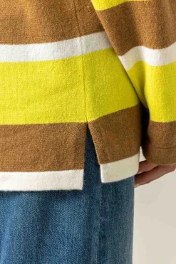 Genser - Striped Rugby Lemon/Almond