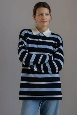 Genser - Striped Rugby Midnight Kombo