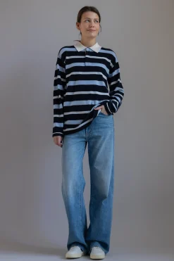 Genser - Striped Rugby Midnight Kombo