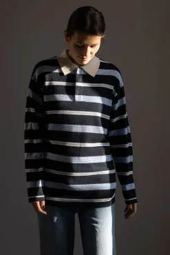 Genser - Striped Rugby Midnight Kombo